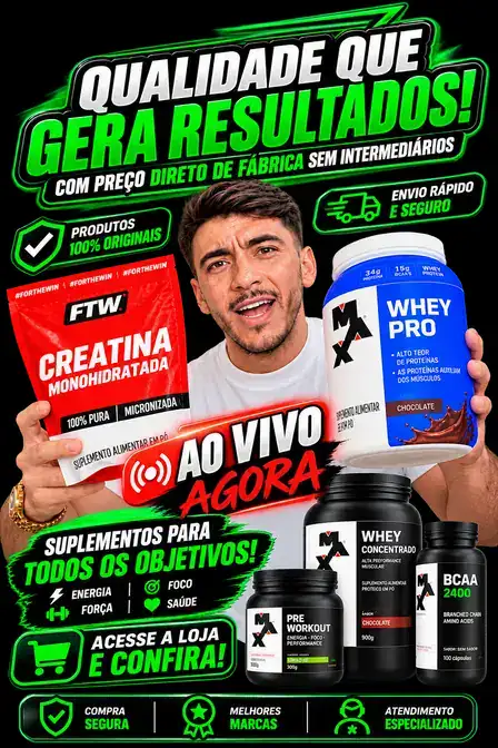 Qualidade que gera resultados — suplementos originais com preço direto de fábrica